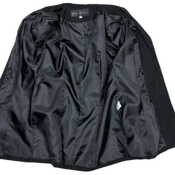 Vintage Black Tailored Blazer Jacket Y2K Embroidered  Size Medium, Fall Blazer - Picture 12 of 14